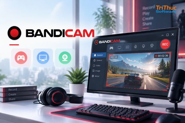 Phần mềm Bandicam là gì? Download, cài đặt và chi phí mua 2026