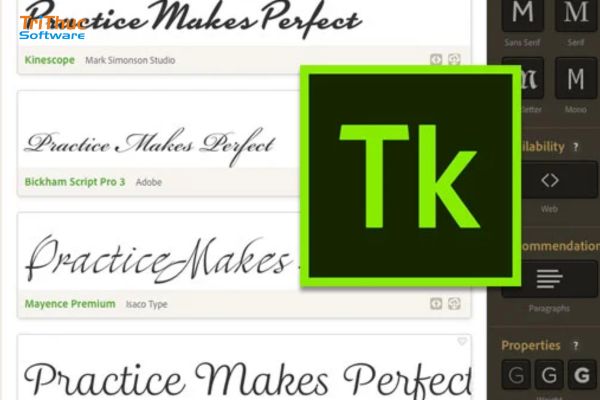 Phần mềm Adobe Typekit