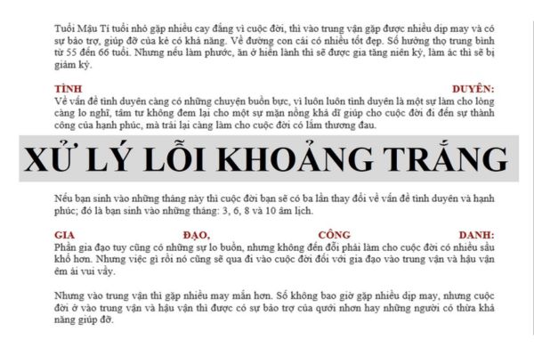 Cách Sửa Lỗi Khoảng Trắng Trong Word Hiệu Quả