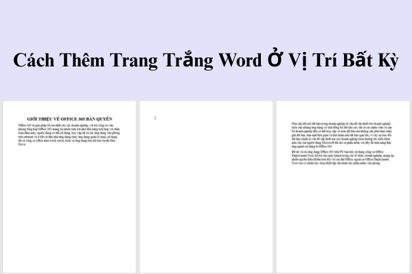 cách thêm trang trong word