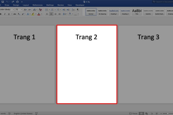 cách thêm trang trong word