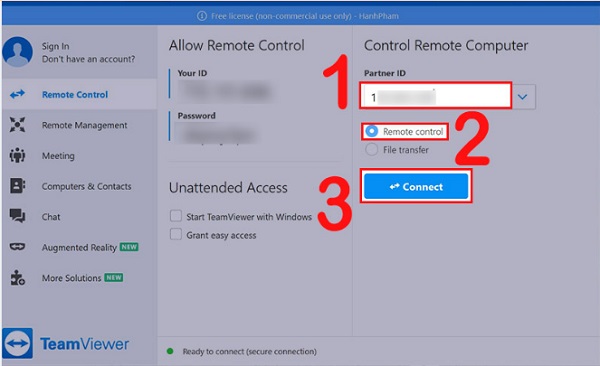 Hướng dẫn cách sử dụng TeamViewer 