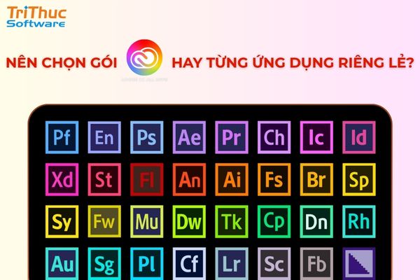 So sánh gói Single App và Adobe Creative Cloud All Apps