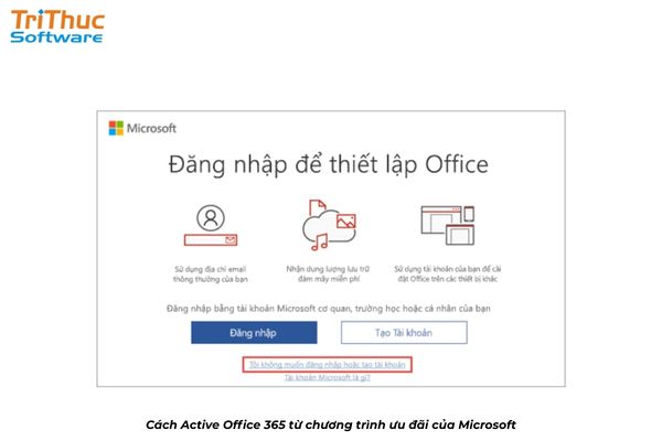 Đăng nhập tài khoản được cung cấp