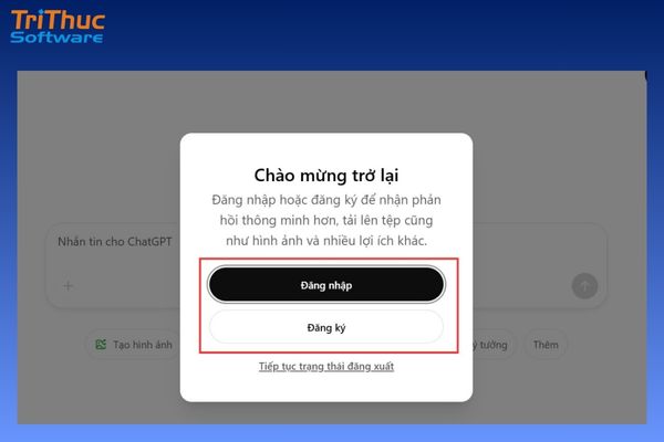 Đăng nhập và sử dụng ChatGPT mà không cần tải về máy