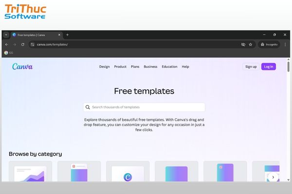 Kiểm tra lỗi Canva bằng cách vào tab ẩn danh