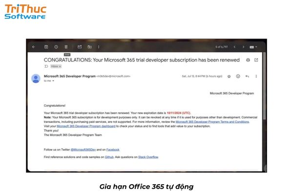 Gia hạn Office 365 tự động giúp tránh gián đoạn khi tài khoản sắp hết hạn và đảm bảo dữ liệu luôn an toàn