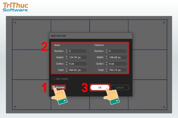 Chọn Preview để xem trước cấu trúc bảng