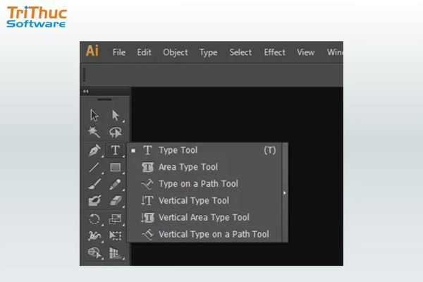 Type Tool nhập và chỉnh sửa chữ logo