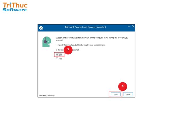 Chọn đúng phiên bản Microsoft 365 cần xóa